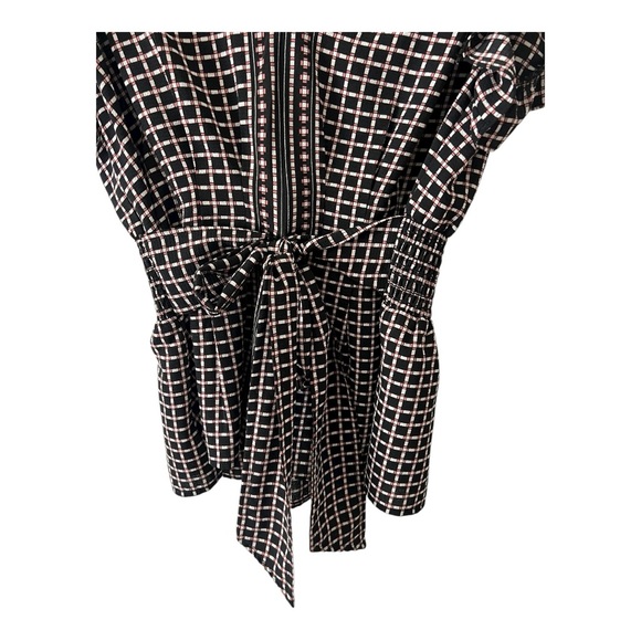 Max Studio Printed Ruffle Sleeve Smocked Tie-Waist - Picture 7 of 8